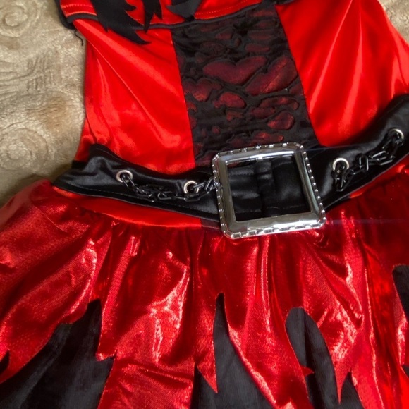Girl Devil Costume Dress Only Size 7-8 Years - Picture 8 of 16